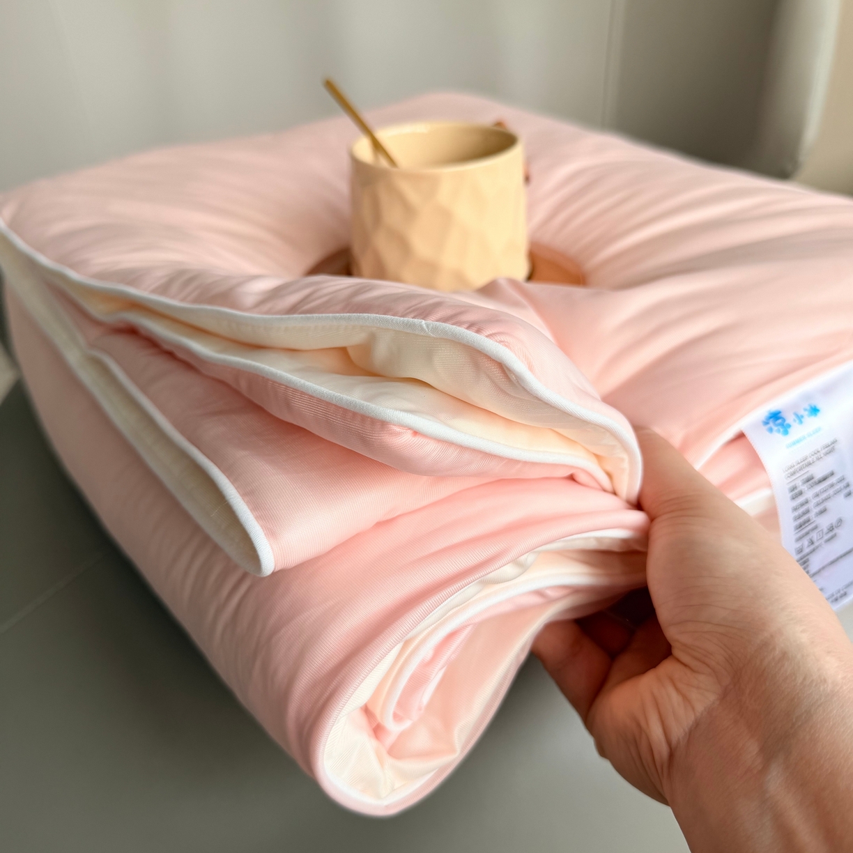 91家纺网 家纺一手货源 找家纺 莱豫家纺 2026春夏新款A类凉感小冰皮夏凉被夏被空调被 蜜桃菠萝