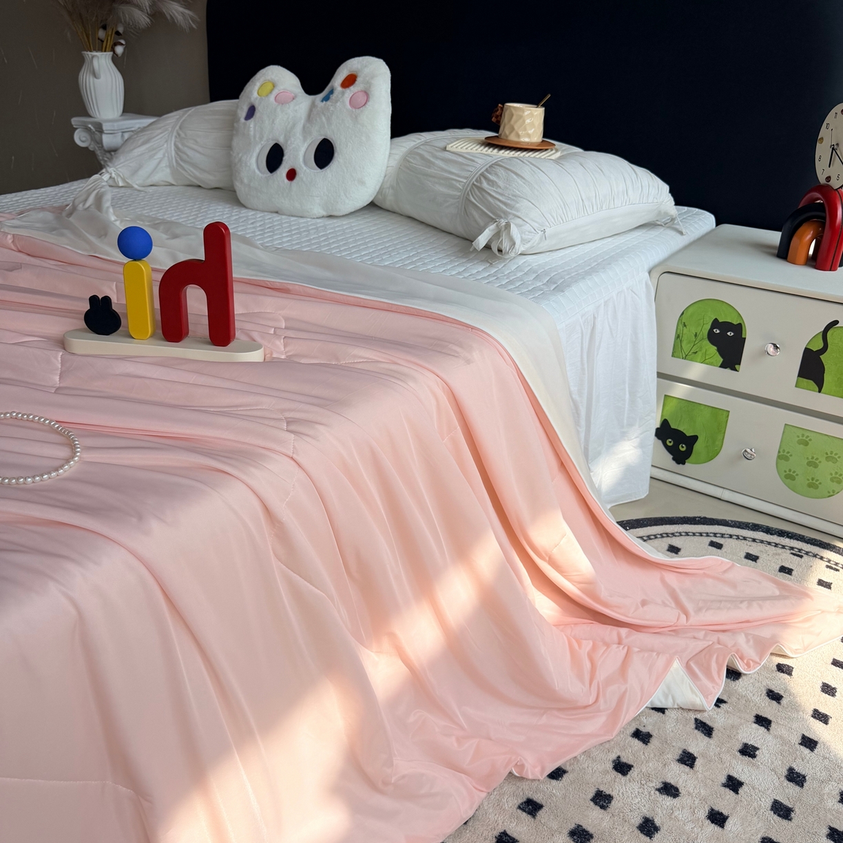 91家纺网 家纺一手货源 找家纺 莱豫家纺 2026春夏新款A类凉感小冰皮夏凉被夏被空调被 蜜桃菠萝