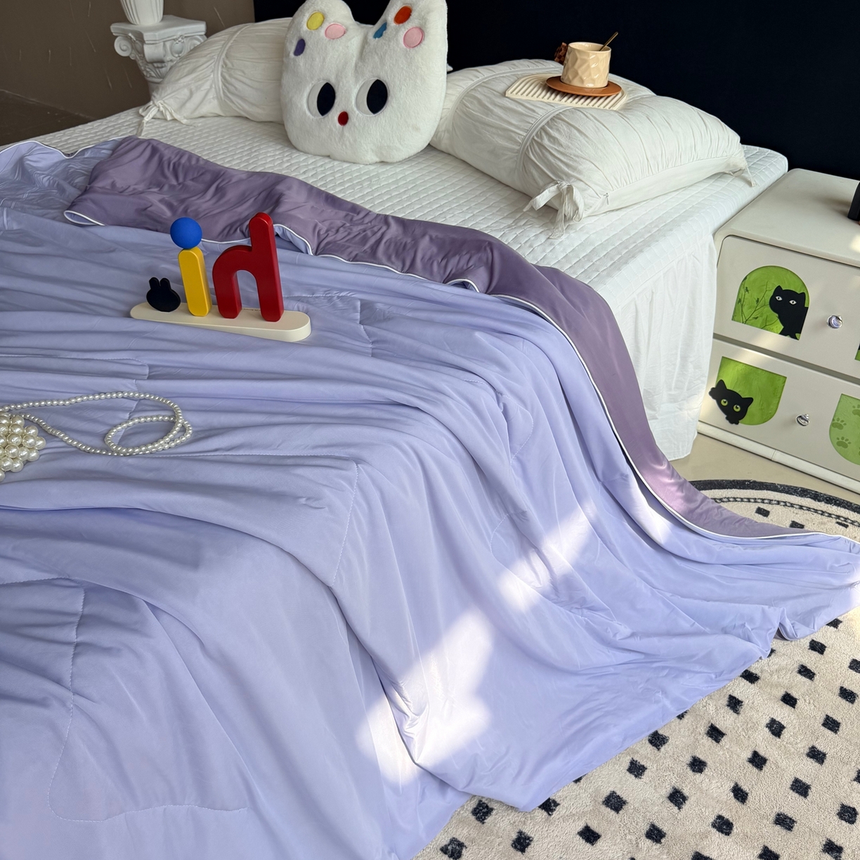 91家纺网 家纺一手货源 找家纺 莱豫家纺 2026春夏新款A类凉感小冰皮夏凉被夏被空调被 葡萄香耶