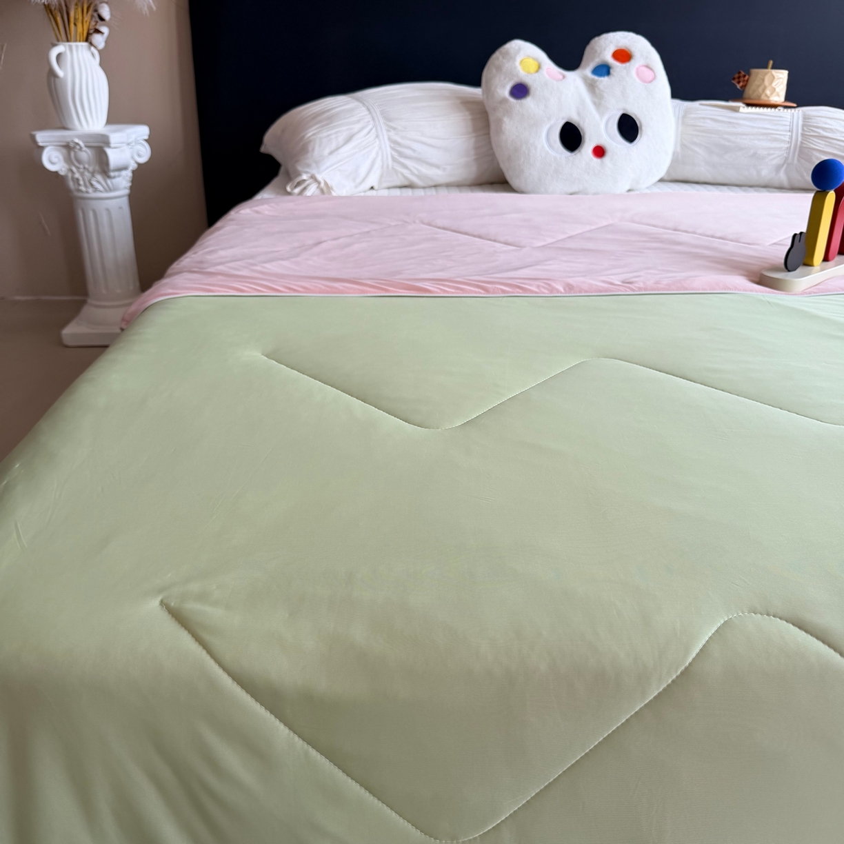 91家纺网 家纺一手货源 找家纺 莱豫家纺 2026春夏新款A类凉感小冰皮夏凉被夏被空调被 清凉西瓜