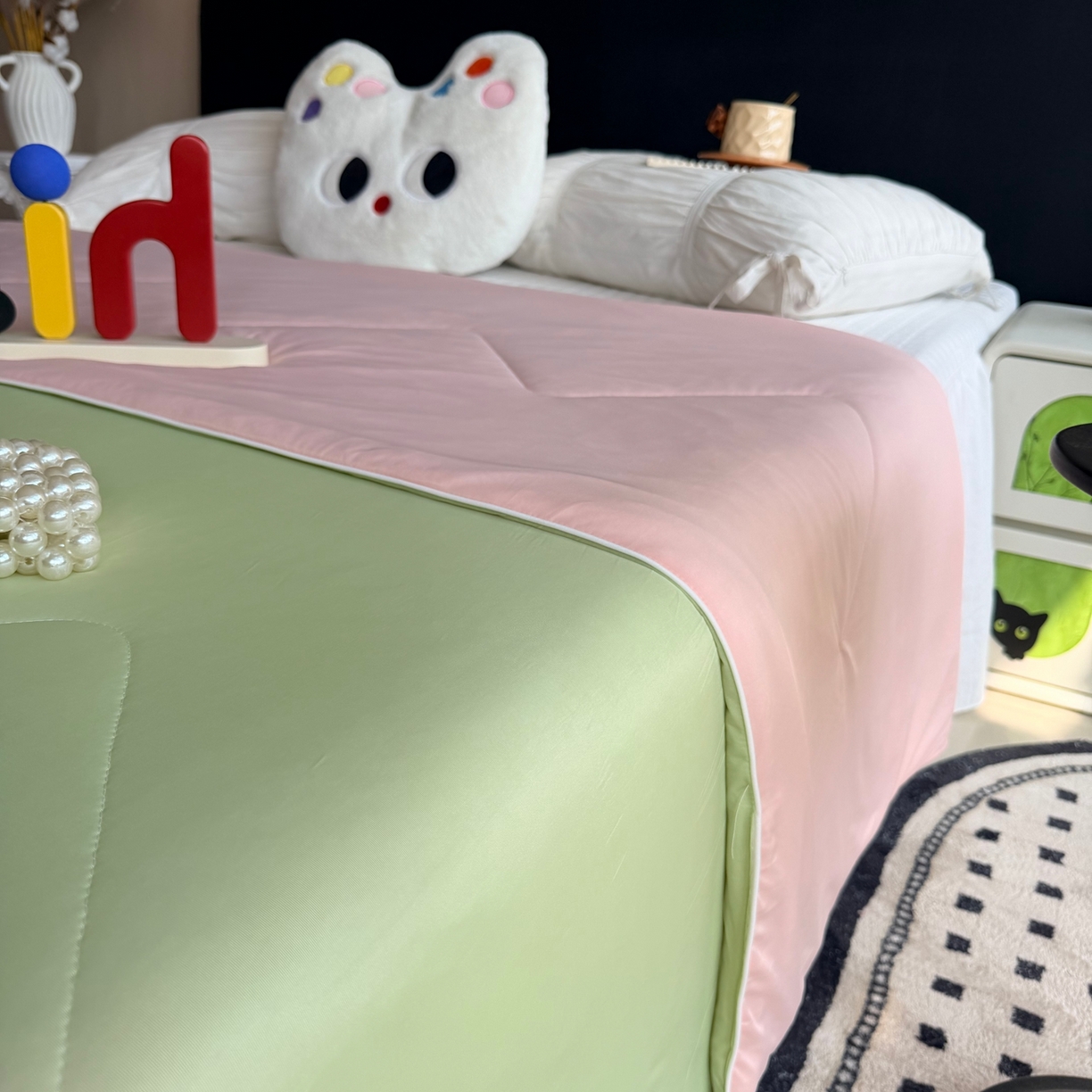 91家纺网 家纺一手货源 找家纺 莱豫家纺 2026春夏新款A类凉感小冰皮夏凉被夏被空调被 清凉西瓜