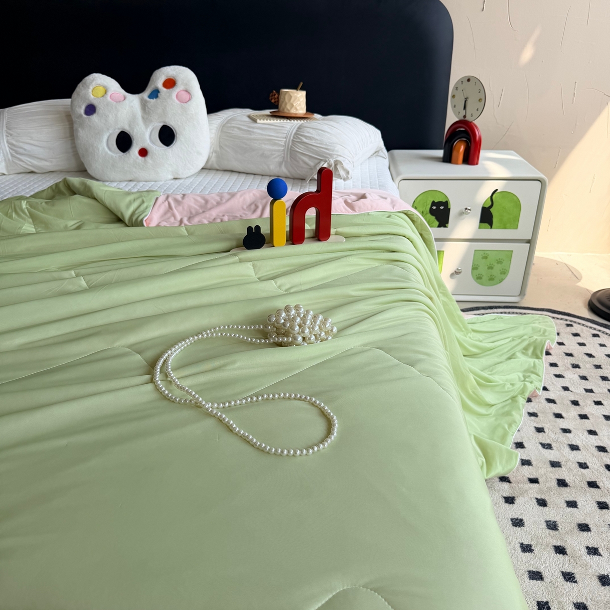 91家纺网 家纺一手货源 找家纺 莱豫家纺 2026春夏新款A类凉感小冰皮夏凉被夏被空调被 清凉西瓜