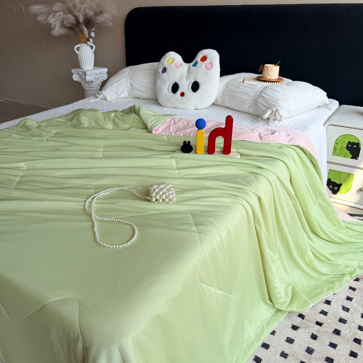 91家纺网 家纺一手货源 找家纺 莱豫家纺 2026春夏新款A类凉感小冰皮夏凉被夏被空调被 清凉西瓜