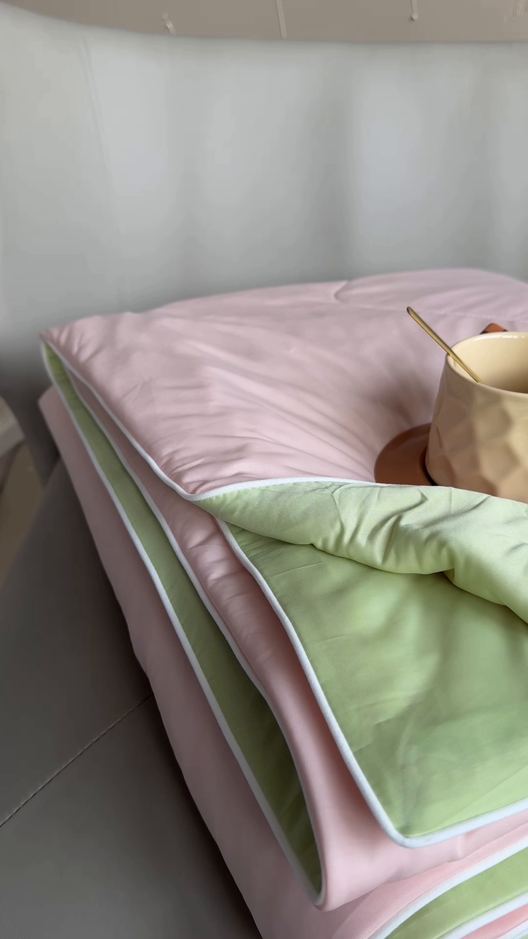 91家纺网 家纺一手货源 找家纺 莱豫家纺 2026春夏新款A类凉感小冰皮夏凉被夏被空调被 清凉西瓜