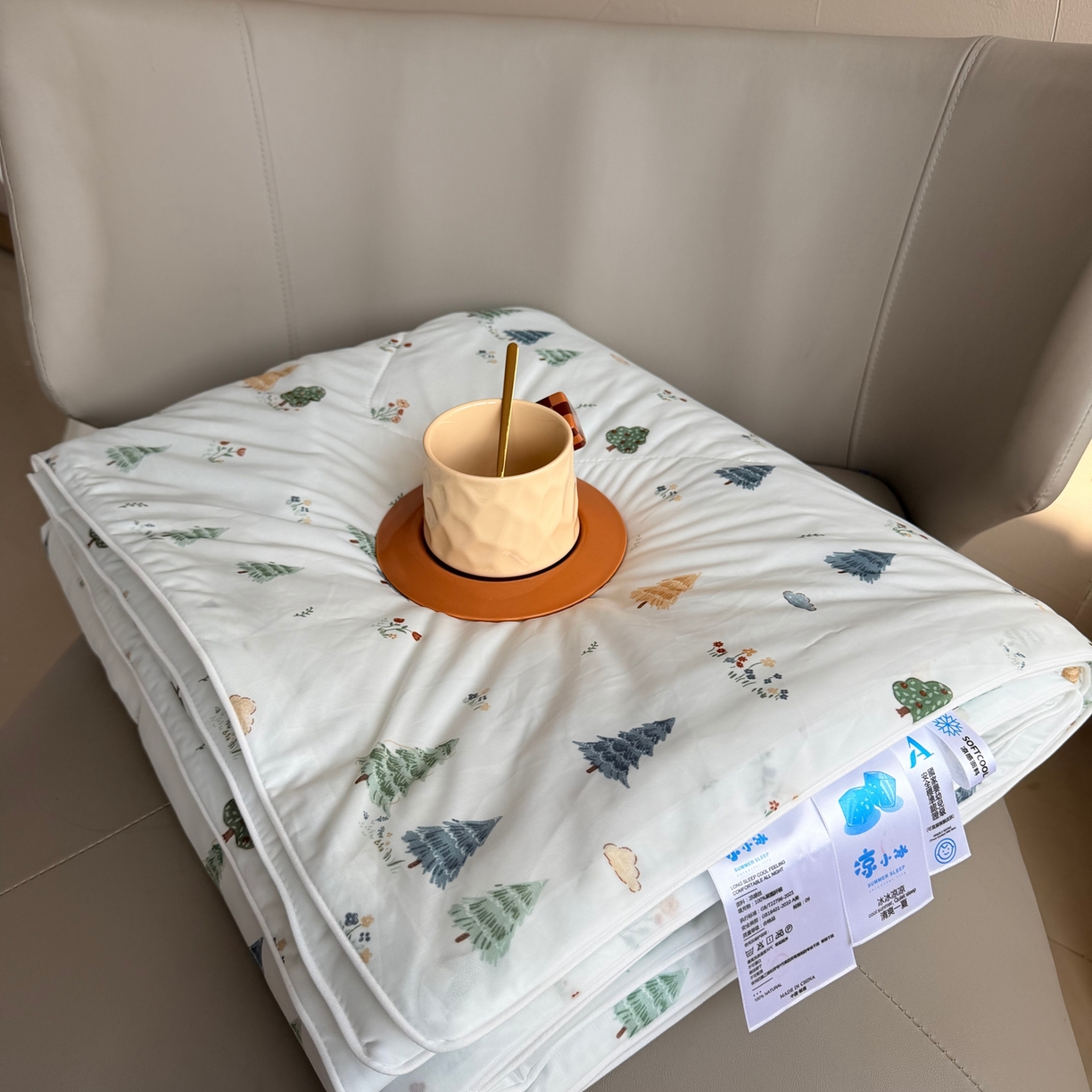 91家纺网 家纺一手货源 找家纺 莱豫家纺 2026春夏新款A类凉感小冰皮夏凉被夏被空调被 树语