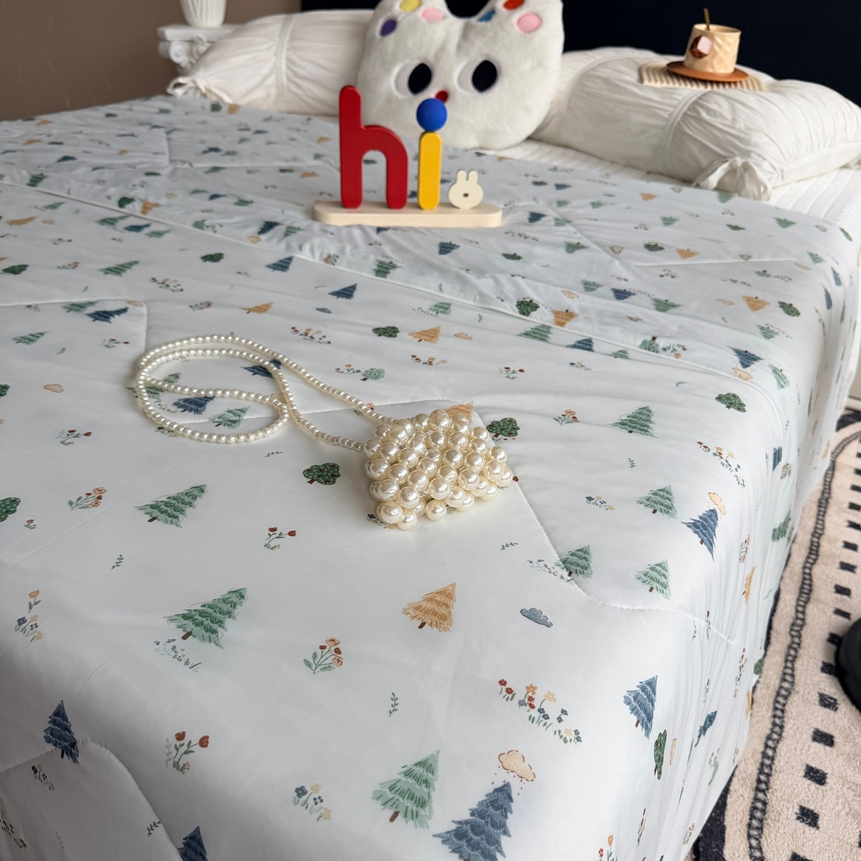 91家纺网 家纺一手货源 找家纺 莱豫家纺 2026春夏新款A类凉感小冰皮夏凉被夏被空调被 树语