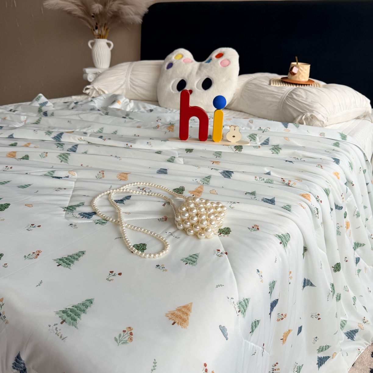 91家纺网 家纺一手货源 找家纺 莱豫家纺 2026春夏新款A类凉感小冰皮夏凉被夏被空调被 树语