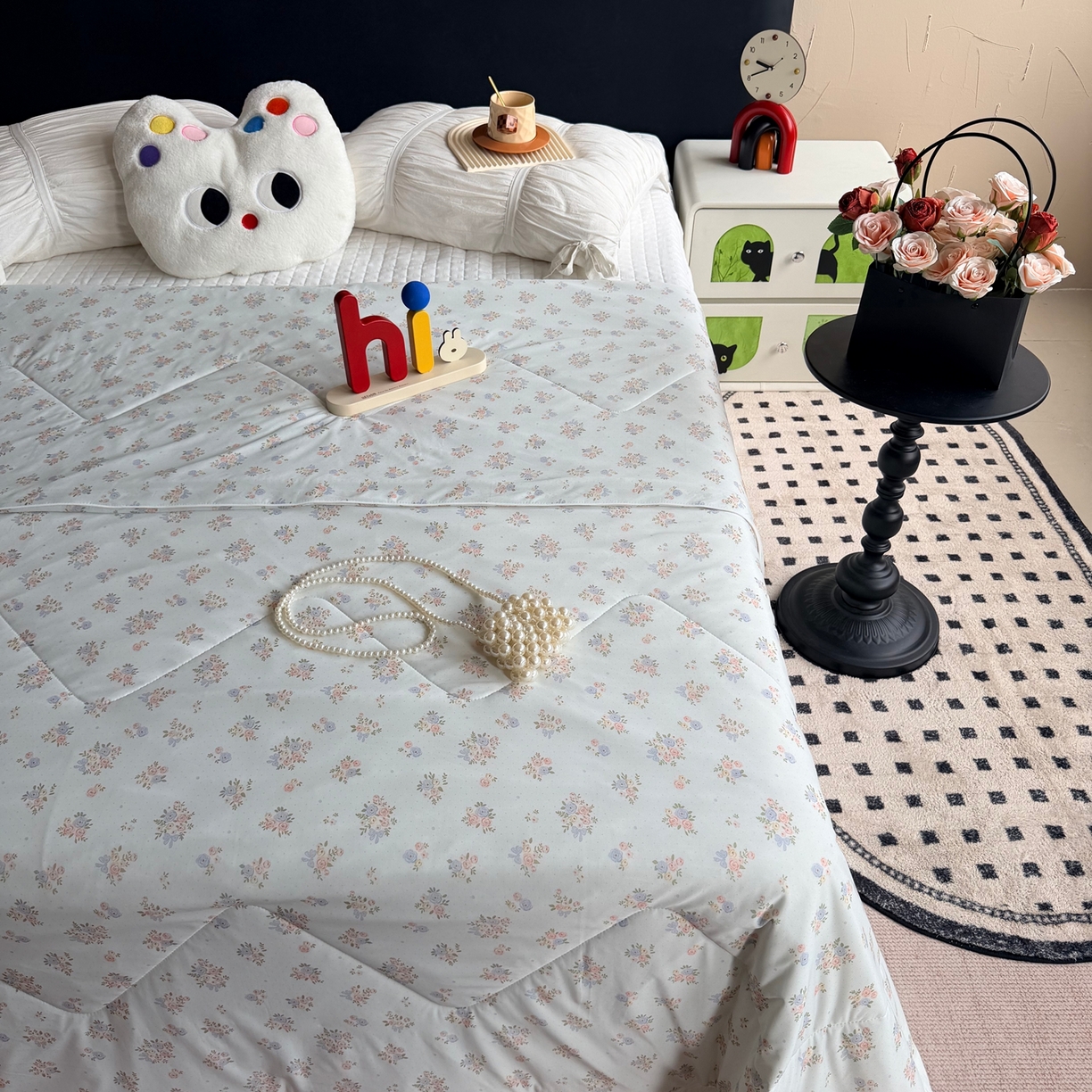 91家纺网 家纺一手货源 找家纺 莱豫家纺 2026春夏新款A类凉感小冰皮夏凉被夏被空调被 夏日小花