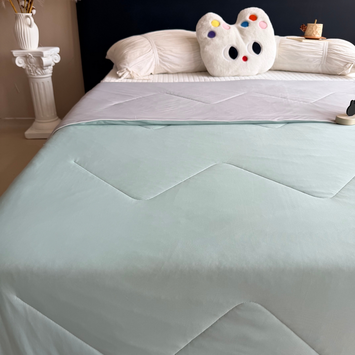 91家纺网 家纺一手货源 找家纺 莱豫家纺 2026春夏新款A类凉感小冰皮夏凉被夏被空调被 香草奶冻