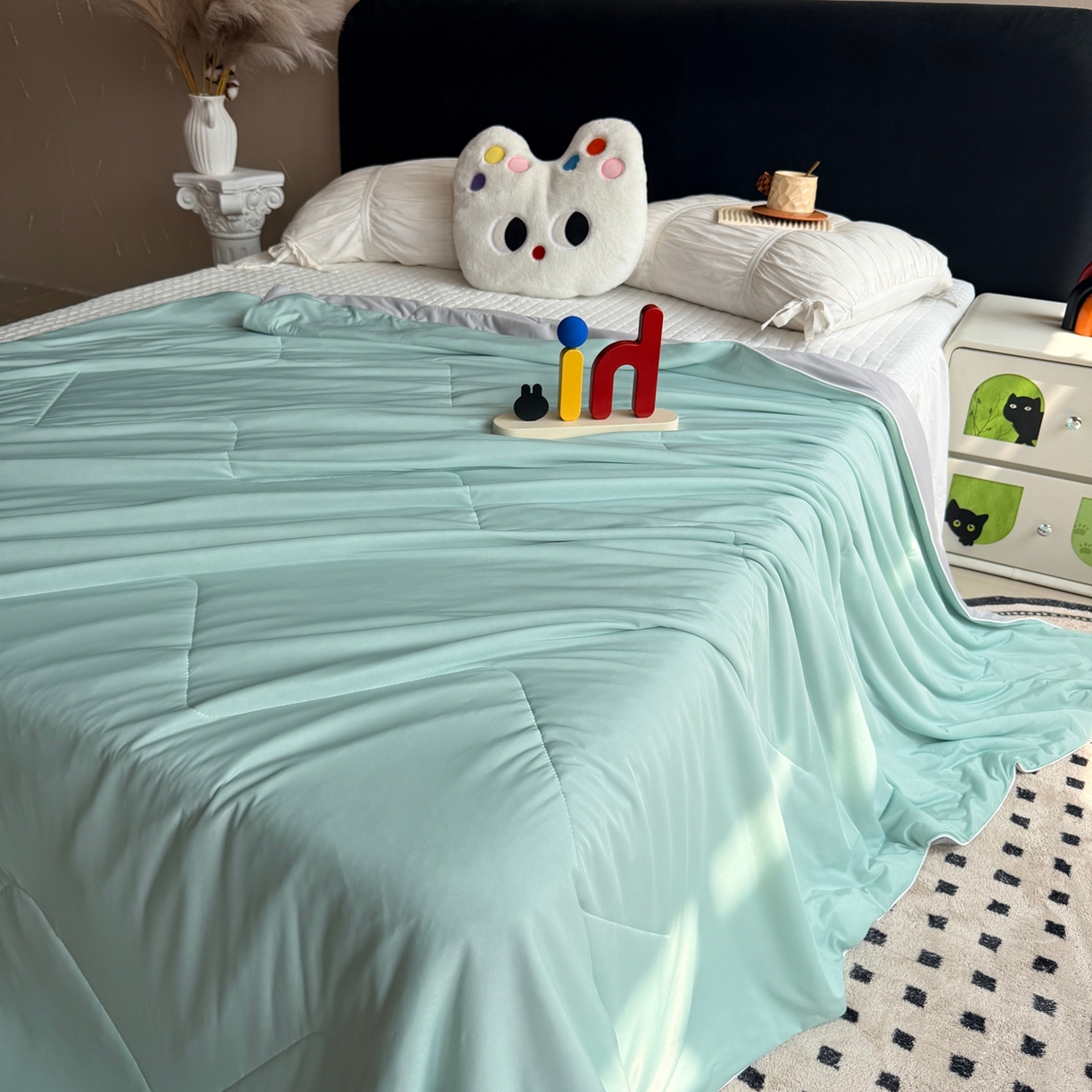 91家纺网 家纺一手货源 找家纺 莱豫家纺 2026春夏新款A类凉感小冰皮夏凉被夏被空调被 香草奶冻