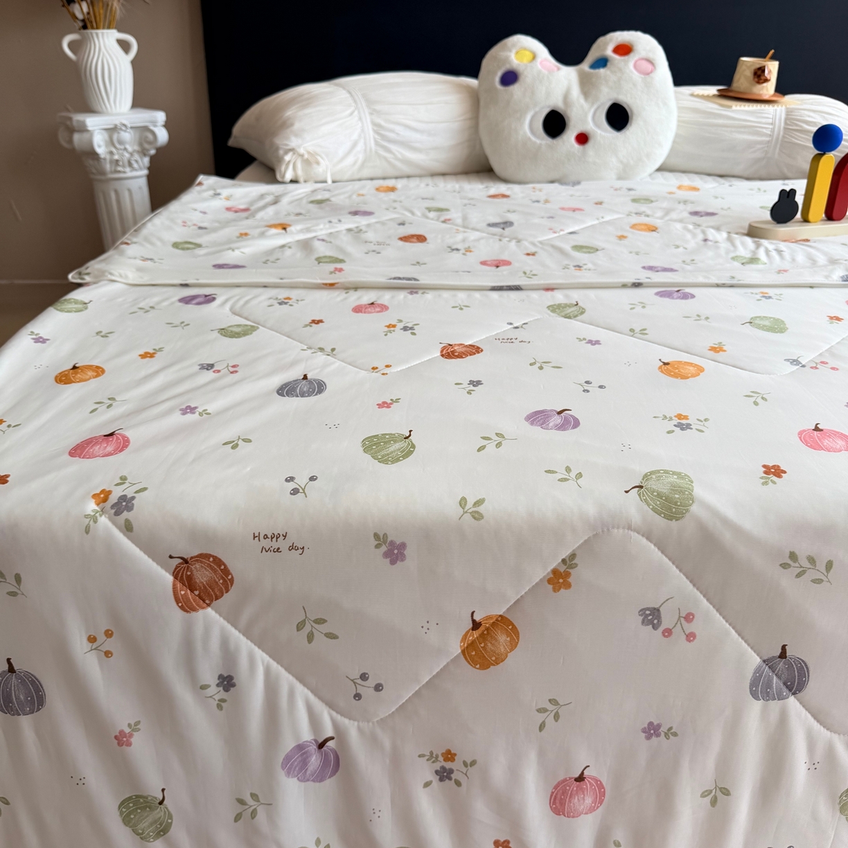 91家纺网 家纺一手货源 找家纺 莱豫家纺 2026春夏新款A类凉感小冰皮夏凉被夏被空调被 小南瓜米