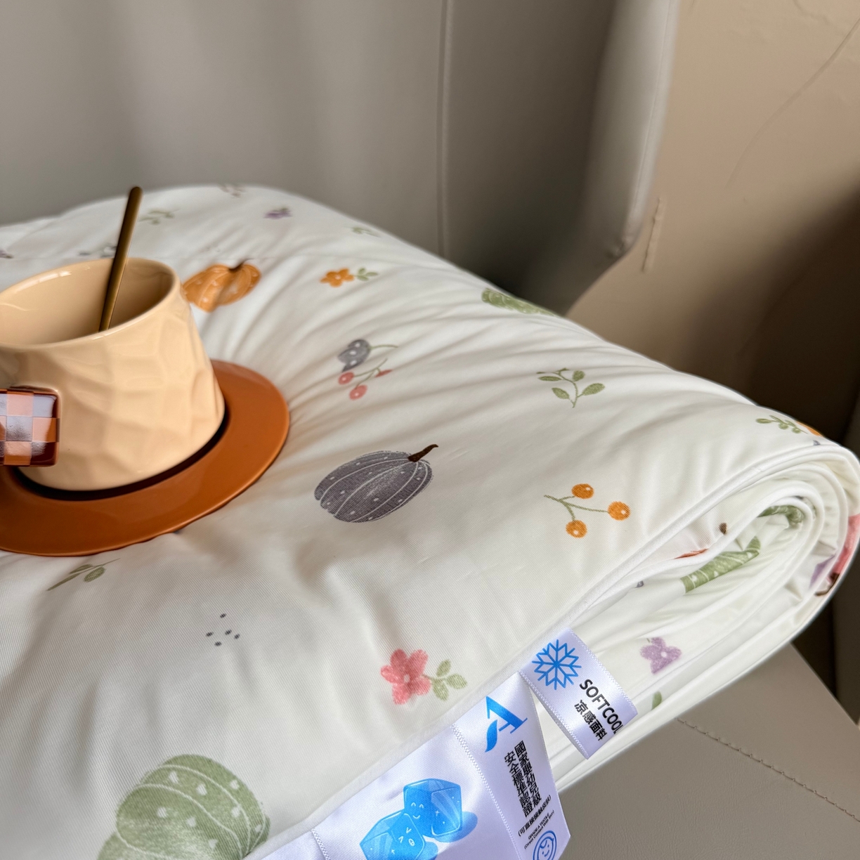 91家纺网 家纺一手货源 找家纺 莱豫家纺 2026春夏新款A类凉感小冰皮夏凉被夏被空调被 小南瓜米