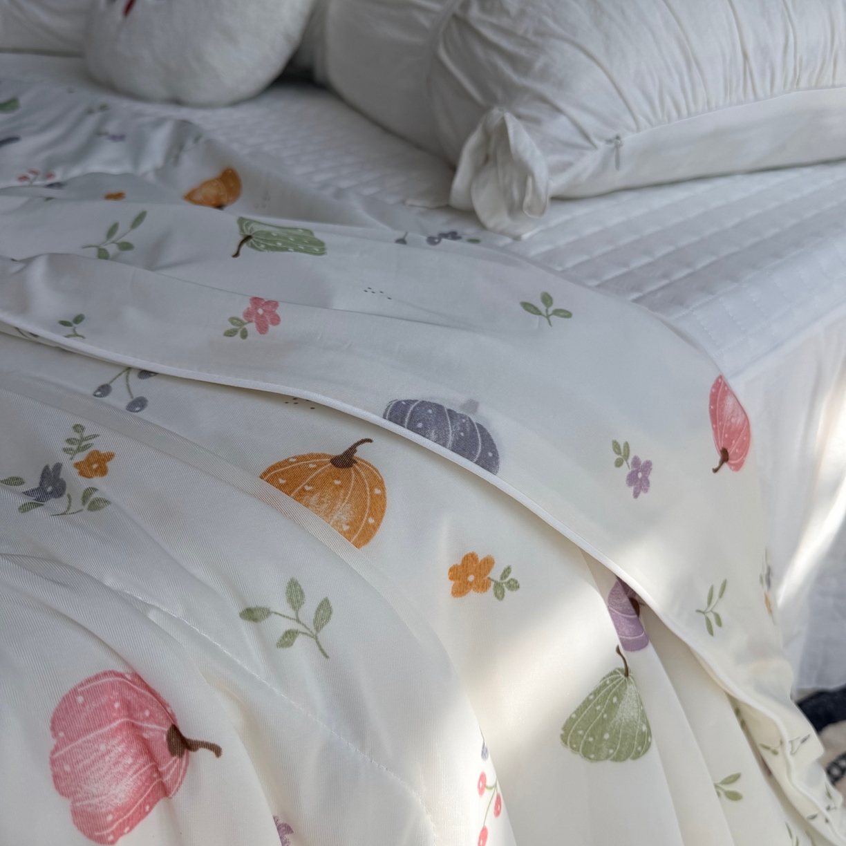 91家纺网 家纺一手货源 找家纺 莱豫家纺 2026春夏新款A类凉感小冰皮夏凉被夏被空调被 小南瓜米