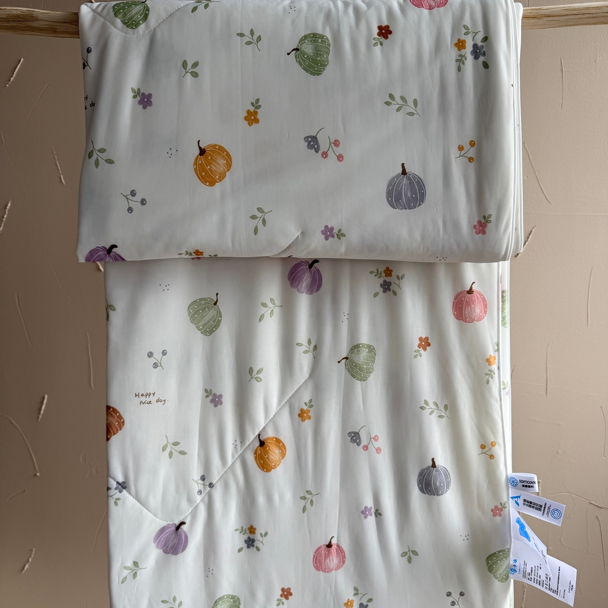 91家纺网 家纺一手货源 找家纺 莱豫家纺 2026春夏新款A类凉感小冰皮夏凉被夏被空调被 小南瓜米