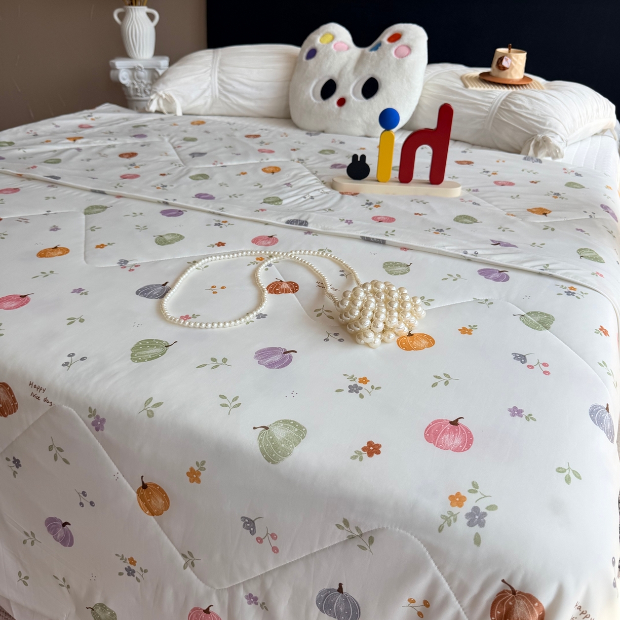 91家纺网 家纺一手货源 找家纺 莱豫家纺 2026春夏新款A类凉感小冰皮夏凉被夏被空调被 小南瓜米