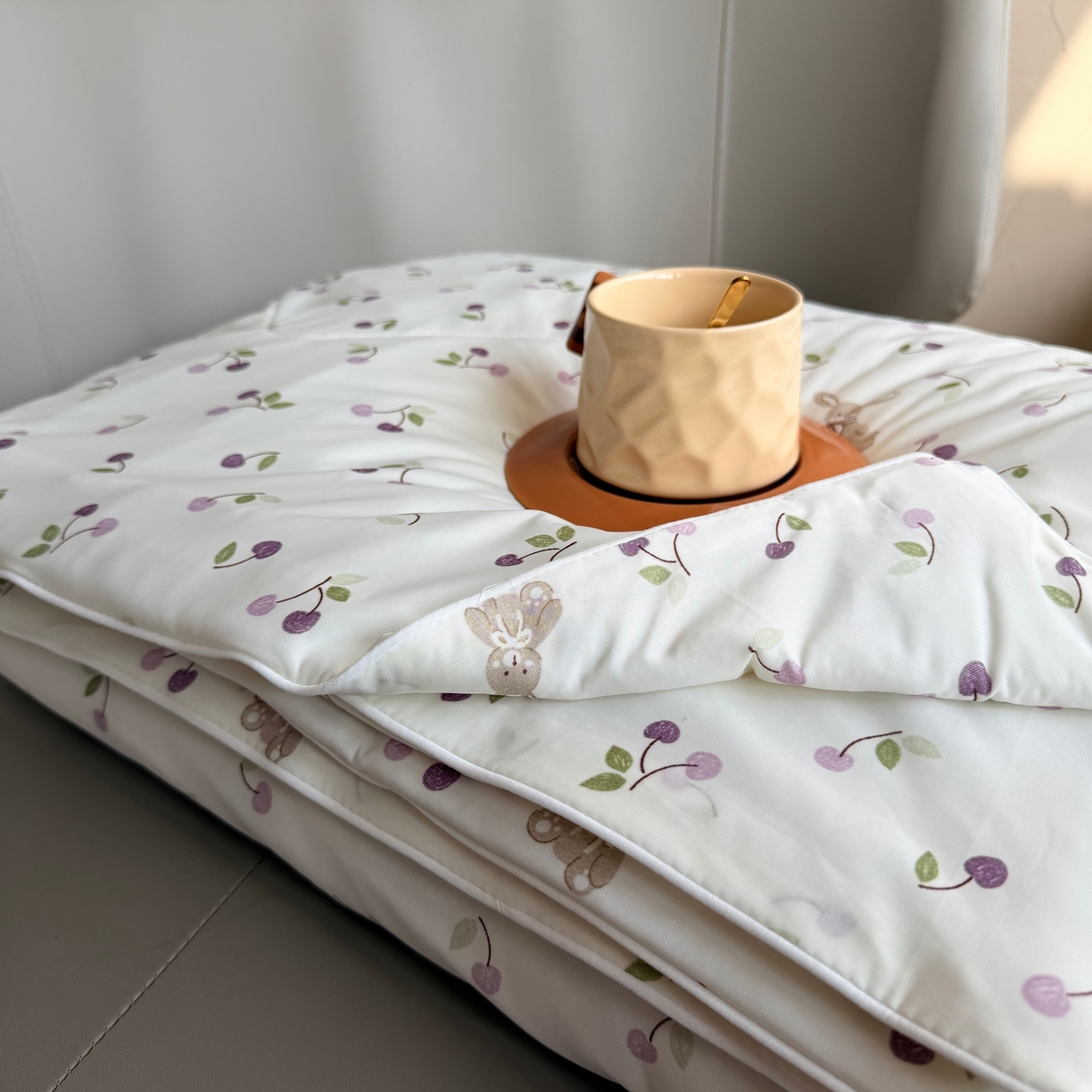 莱豫家纺 2026春夏新款A类凉感小冰皮夏凉被夏被空调被 小樱桃