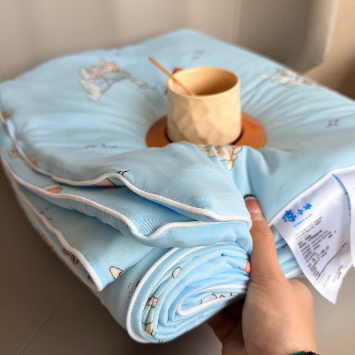 91家纺网 家纺一手货源 找家纺 莱豫家纺 2026春夏新款A类凉感小冰皮夏凉被夏被空调被 宇航员