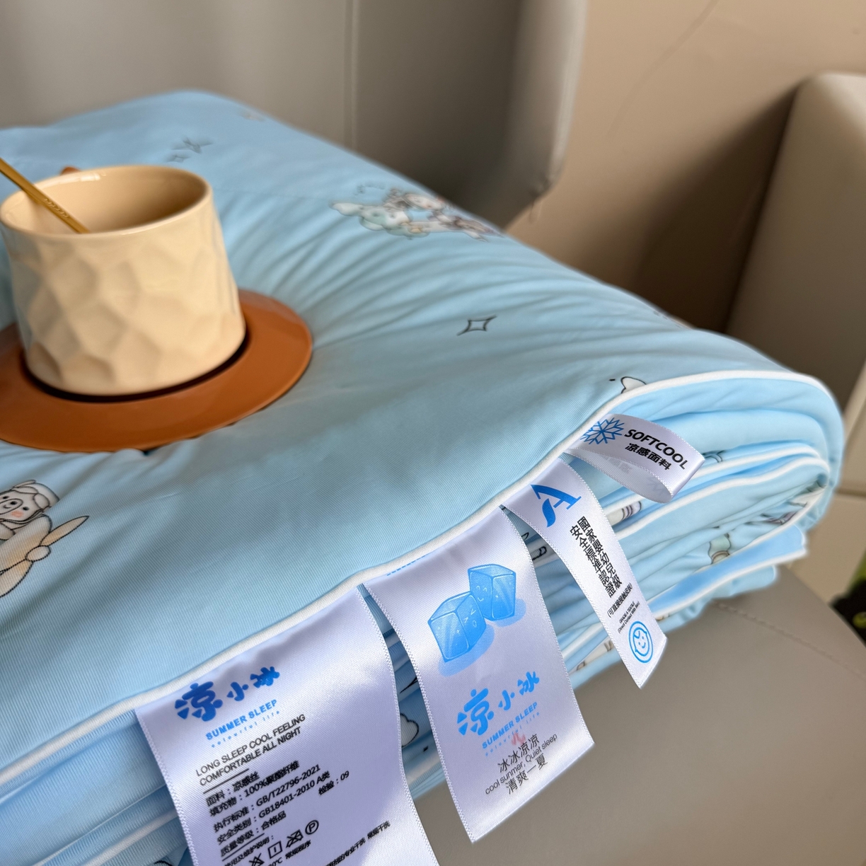 91家纺网 家纺一手货源 找家纺 莱豫家纺 2026春夏新款A类凉感小冰皮夏凉被夏被空调被 宇航员