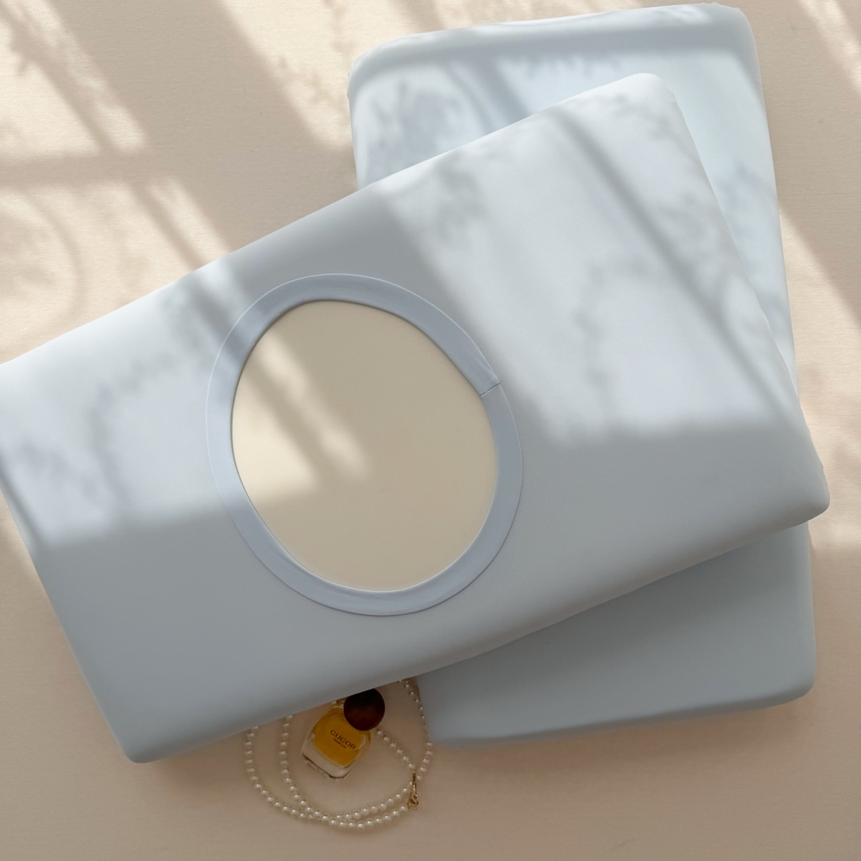 91家纺网 家纺一手货源 找家纺 （总）百寐 2026新款夏季凉感冰皮星球深睡pro枕芯42*70保护套锦氨枕套纯色奶油色