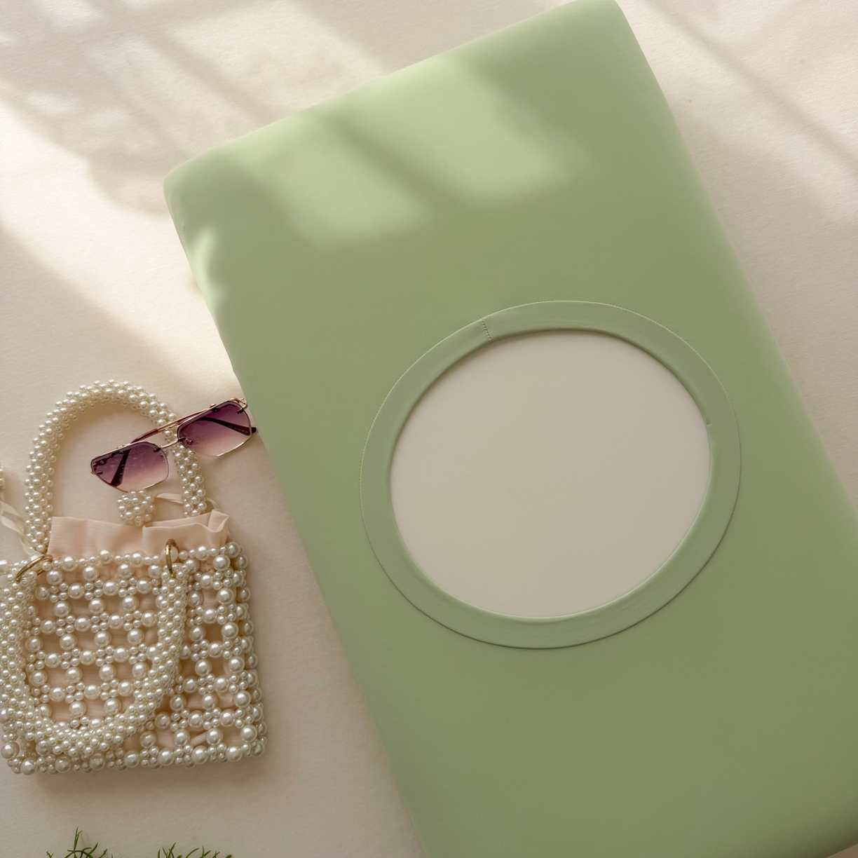 91家纺网 家纺一手货源 找家纺 百寐 2026新款夏季凉感冰皮星球深睡pro枕芯42*70保护套锦氨枕套纯色奶油色 冰皮枕套-橄榄绿