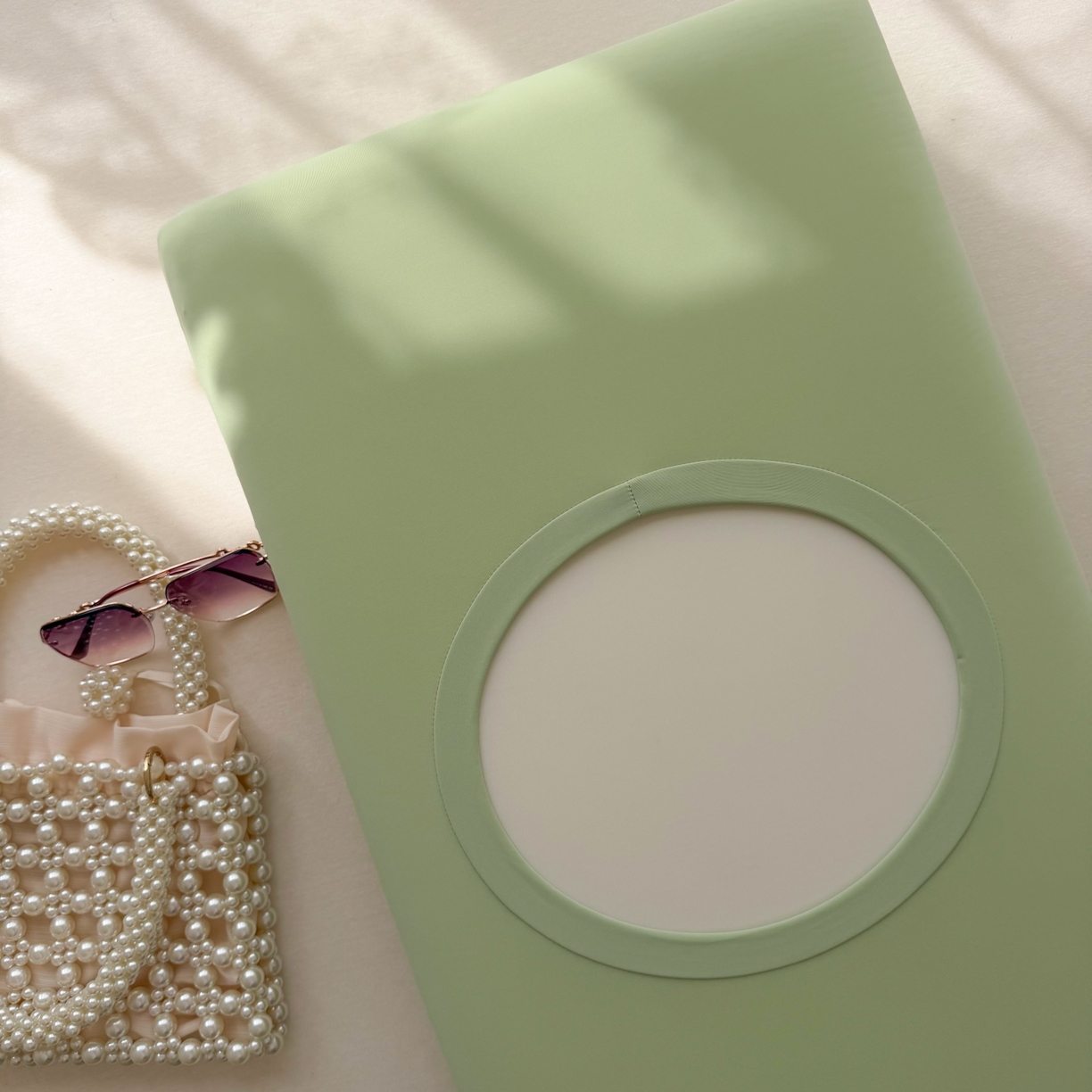 91家纺网 家纺一手货源 找家纺 百寐 2026新款夏季凉感冰皮星球深睡pro枕芯42*70保护套锦氨枕套纯色奶油色 冰皮枕套-橄榄绿