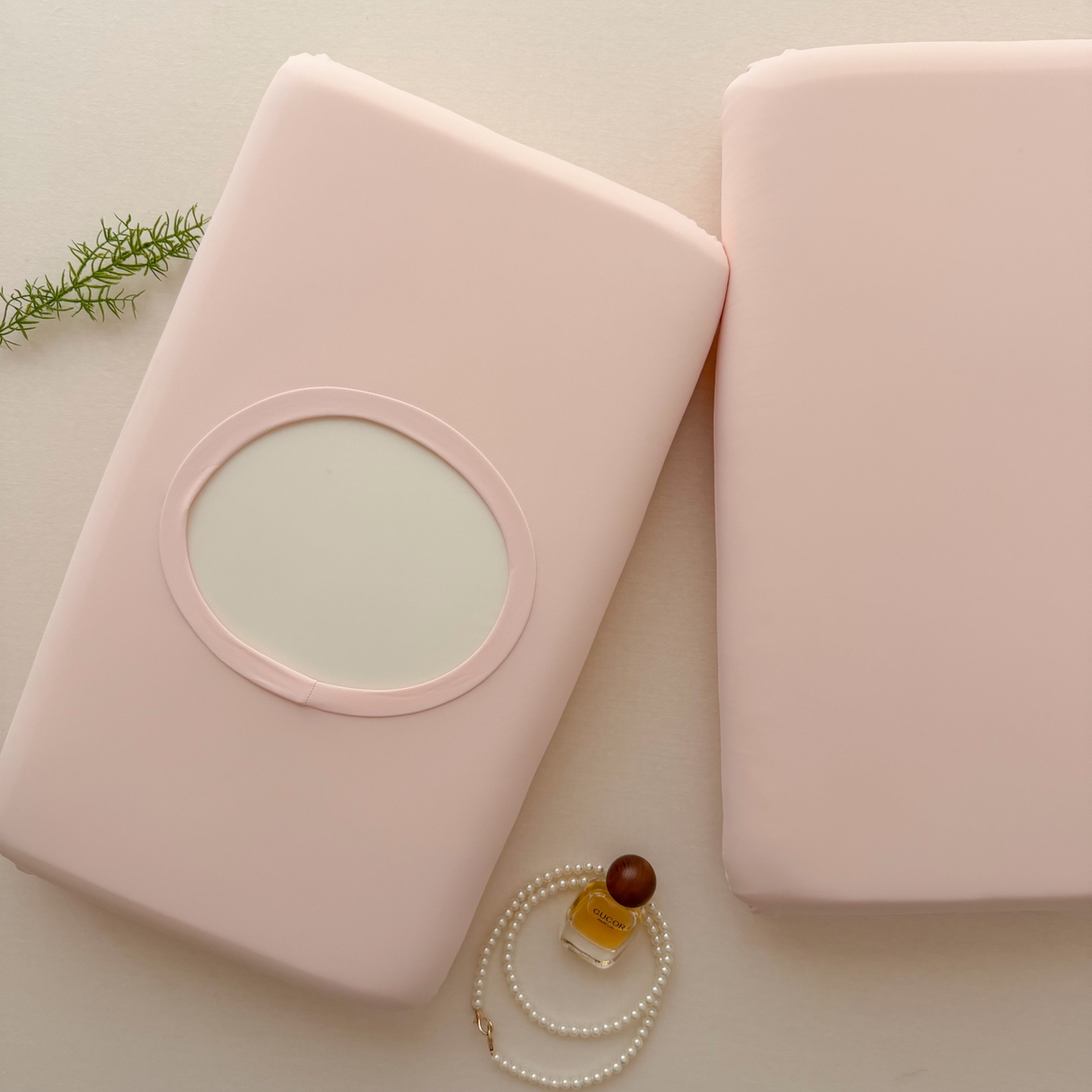 91家纺网 家纺一手货源 找家纺 百寐 2026新款夏季凉感冰皮星球深睡pro枕芯42*70保护套锦氨枕套纯色奶油色 冰皮枕套-公主粉