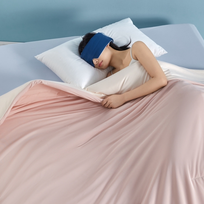 龙图家纺 2026新款星球睡眠夏凉被被子被芯 橘雾粉