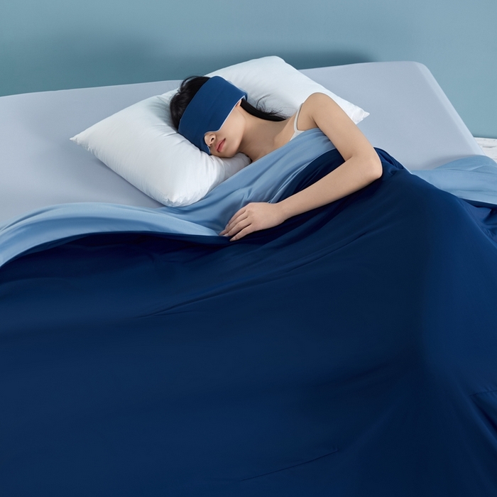 龙图家纺 2026新款星球睡眠夏凉被被子被芯 深睡蓝