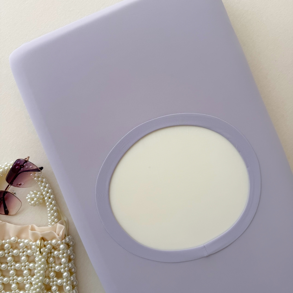 91家纺网 家纺一手货源 找家纺 百寐 2026新款夏季凉感冰皮星球深睡pro枕芯42*70保护套锦氨枕套纯色奶油色 冰皮枕套-葡萄紫