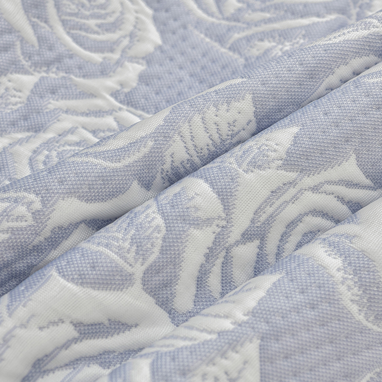 91家纺网 家纺一手货源 找家纺 绘萱家居 2026春夏新款530克PE100%提花冰凉豆豆床裙款凉席席子空调软席 玫瑰花香-紫