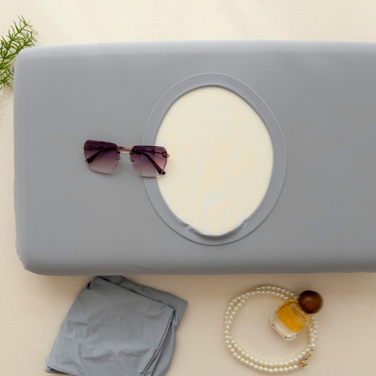 91家纺网 家纺一手货源 找家纺 百寐 2026新款夏季凉感冰皮星球深睡pro枕芯42*70保护套锦氨枕套纯色奶油色 冰皮枕套-松烟灰