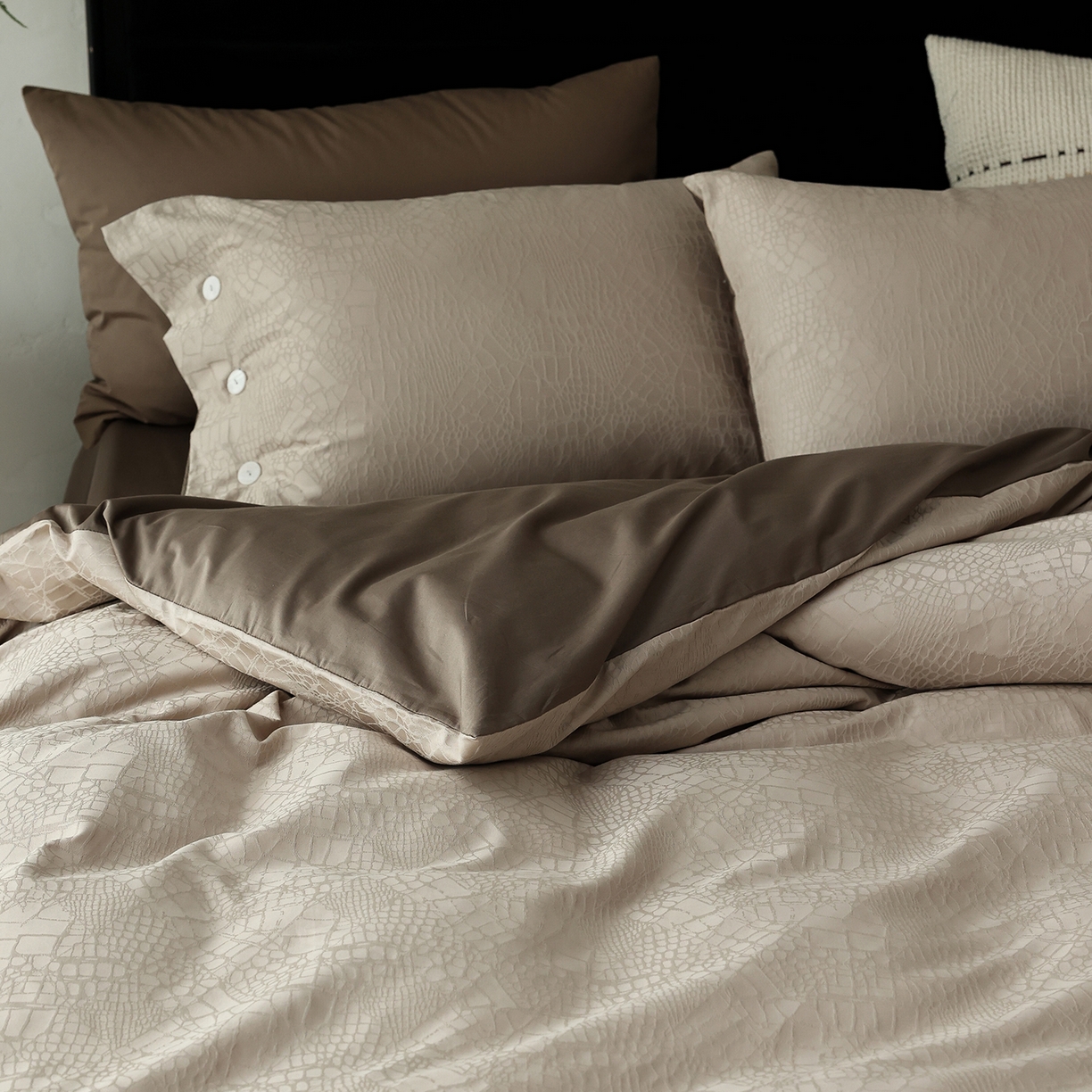 91家纺网 家纺一手货源 找家纺 （总）ONE TWO ONE 121 【控价商品】【提供买家秀】2026新款100s长绒棉提花款四件套全棉床上用品结婚四件套