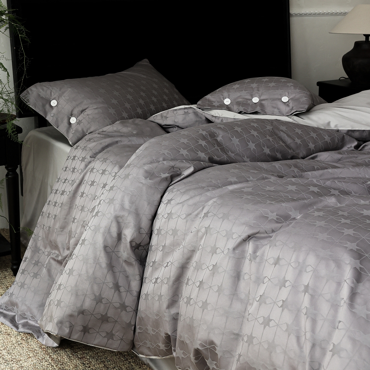 91家纺网 家纺一手货源 找家纺 （总）ONE TWO ONE 121 【控价商品】【提供买家秀】2026新款100s长绒棉提花款四件套全棉床上用品结婚四件套