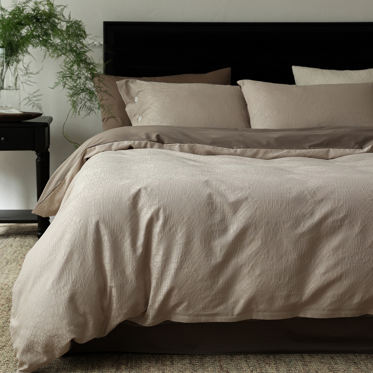 91家纺网 家纺一手货源 找家纺 （总）ONE TWO ONE 121 【控价商品】【提供买家秀】2026新款100s长绒棉提花款四件套全棉床上用品结婚四件套