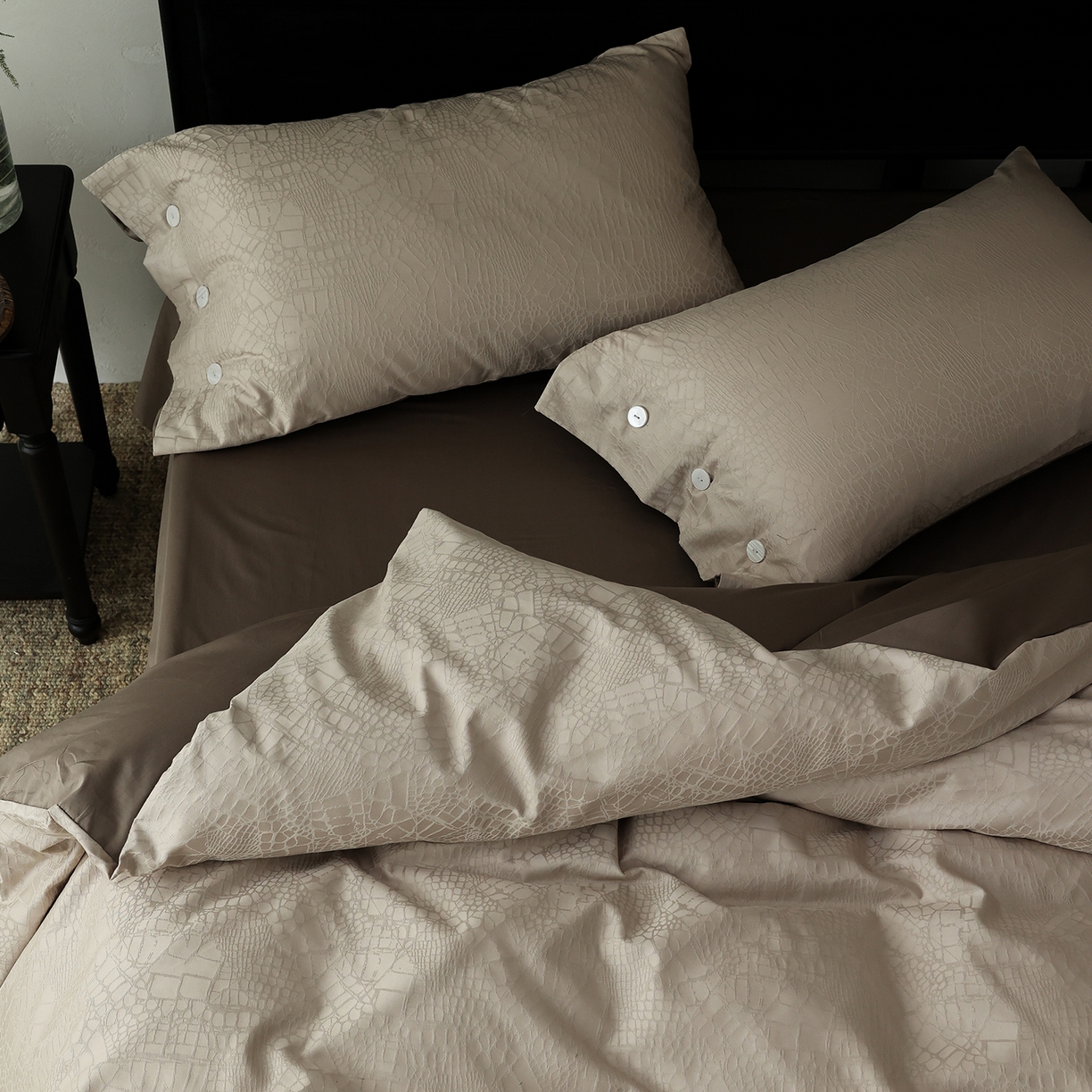 91家纺网 家纺一手货源 找家纺 （总）ONE TWO ONE 121 【控价商品】【提供买家秀】2026新款100s长绒棉提花款四件套全棉床上用品结婚四件套