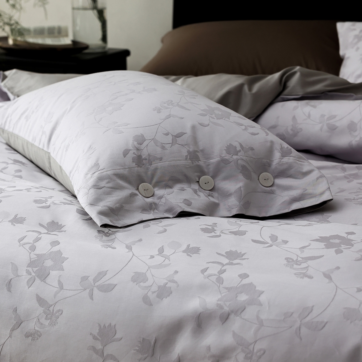 91家纺网 家纺一手货源 找家纺 ONE TWO ONE 121 【控价商品】【提供买家秀】2026新款100s长绒棉提花款四件套全棉床上用品结婚四件套 漫步春露