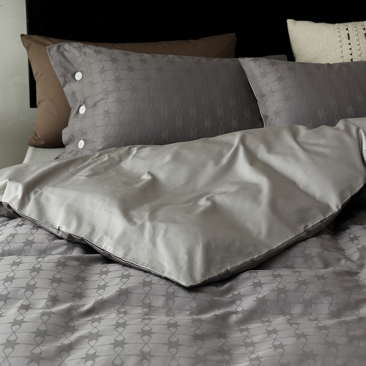 91家纺网 家纺一手货源 找家纺 ONE TWO ONE 121 【控价商品】【提供买家秀】2026新款100s长绒棉提花款四件套全棉床上用品结婚四件套 晞光星愿