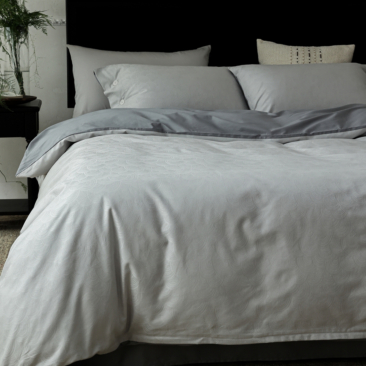 91家纺网 家纺一手货源 找家纺 ONE TWO ONE 121 【控价商品】【提供买家秀】2026新款100s长绒棉提花款四件套全棉床上用品结婚四件套 祥瑞纳福