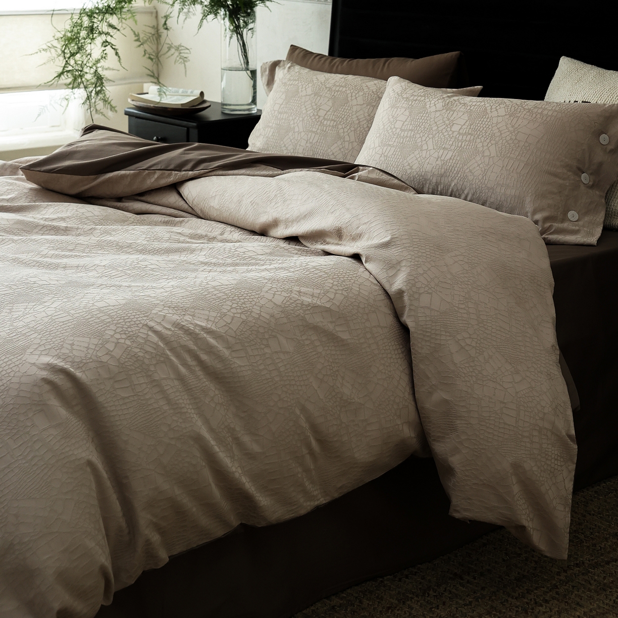 91家纺网 家纺一手货源 找家纺 ONE TWO ONE 121 【控价商品】【提供买家秀】2026新款100s长绒棉提花款四件套全棉床上用品结婚四件套 麦田落日