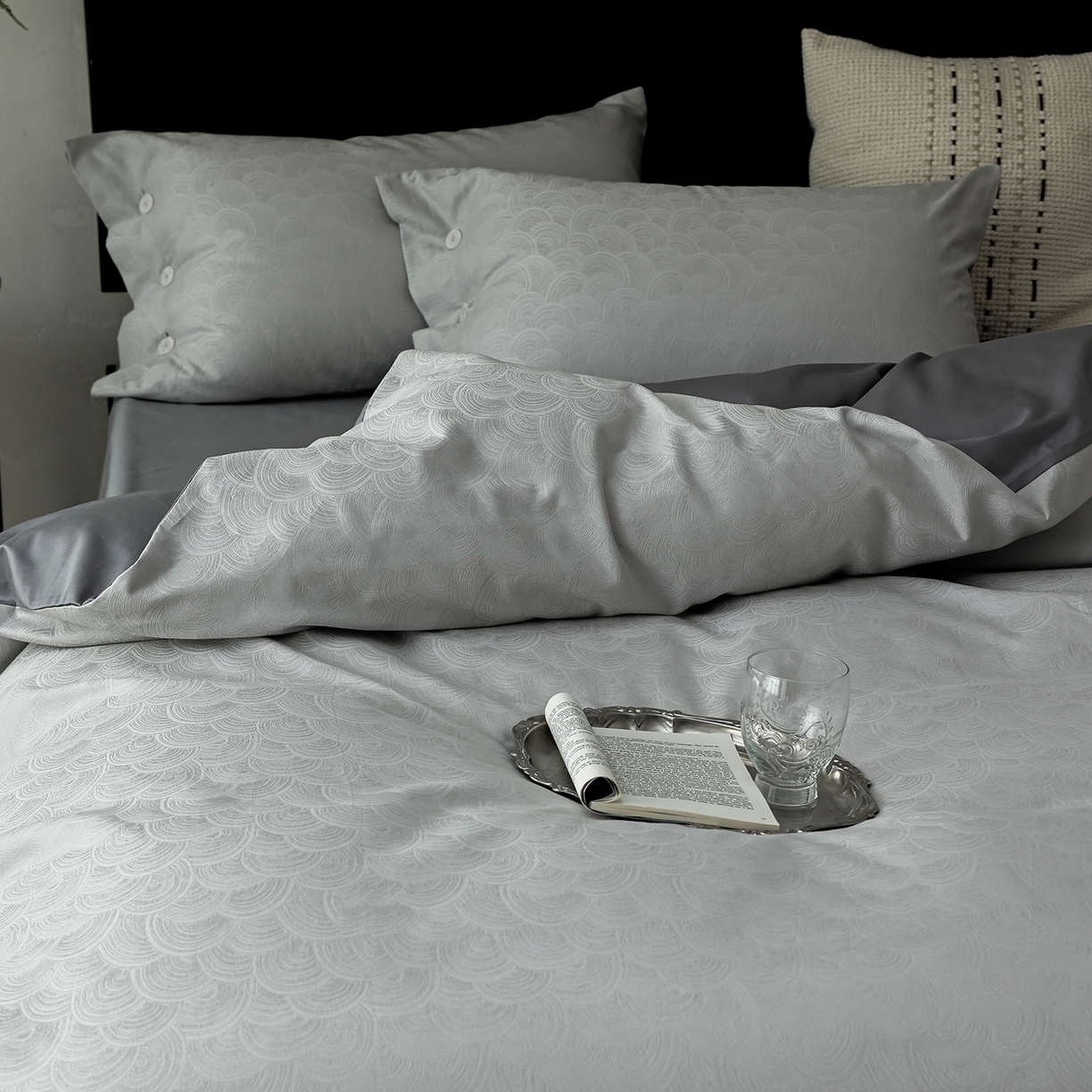 91家纺网 家纺一手货源 找家纺 ONE TWO ONE 121 【控价商品】【提供买家秀】2026新款100s长绒棉提花款四件套全棉床上用品结婚四件套 祥瑞纳福