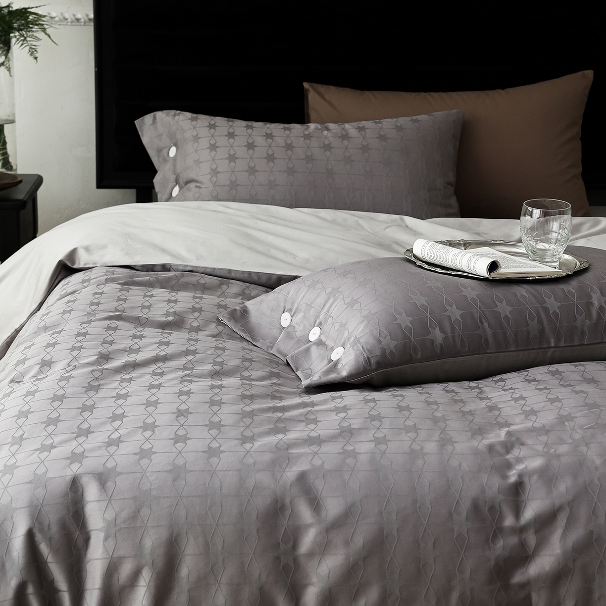 91家纺网 家纺一手货源 找家纺 ONE TWO ONE 121 【控价商品】【提供买家秀】2026新款100s长绒棉提花款四件套全棉床上用品结婚四件套 晞光星愿