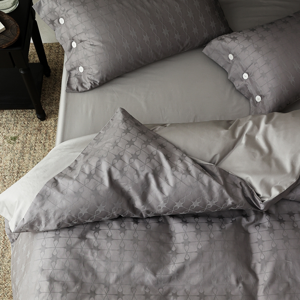 91家纺网 家纺一手货源 找家纺 ONE TWO ONE 121 【控价商品】【提供买家秀】2026新款100s长绒棉提花款四件套全棉床上用品结婚四件套 晞光星愿