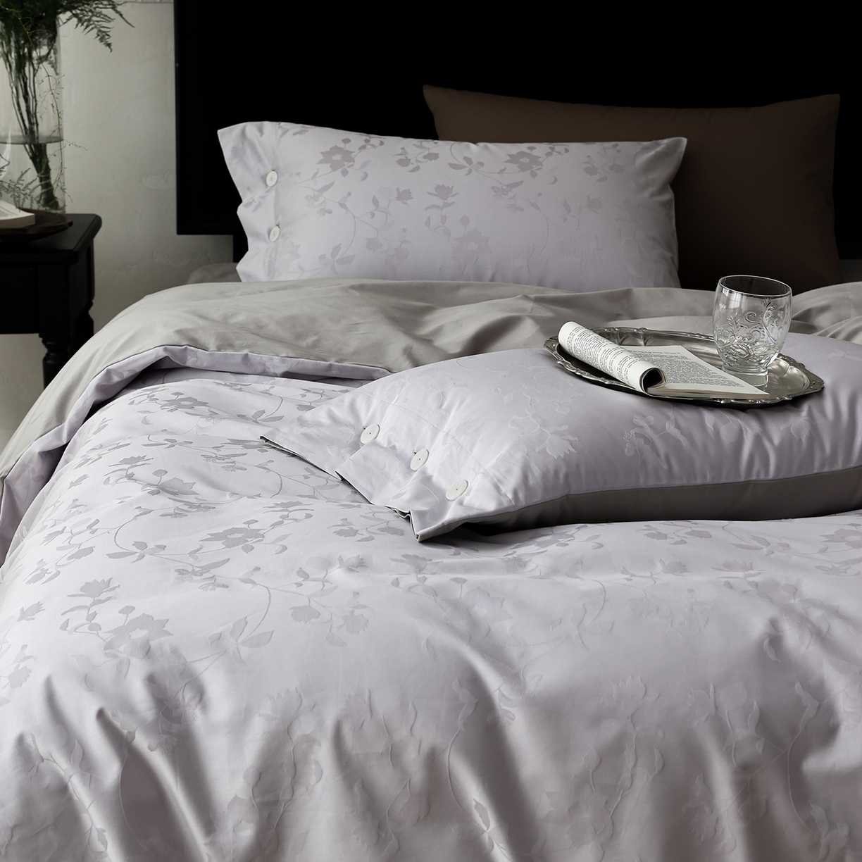 91家纺网 家纺一手货源 找家纺 ONE TWO ONE 121 【控价商品】【提供买家秀】2026新款100s长绒棉提花款四件套全棉床上用品结婚四件套 漫步春露