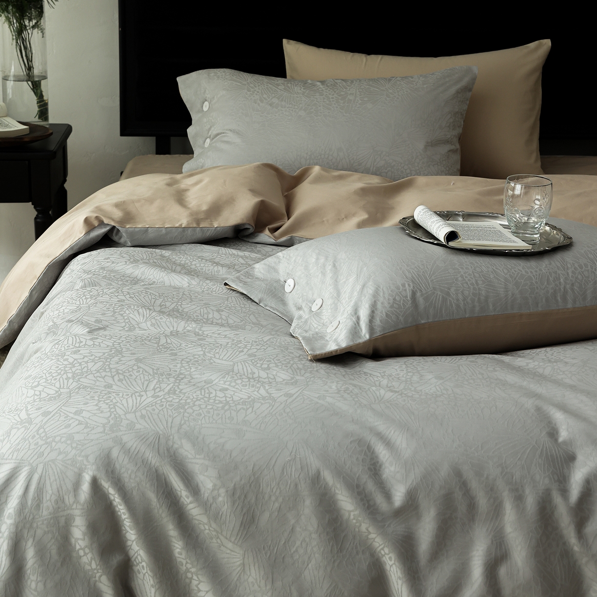 91家纺网 家纺一手货源 找家纺 ONE TWO ONE 121 【控价商品】【提供买家秀】2026新款100s长绒棉提花款四件套全棉床上用品结婚四件套 风之羽翼