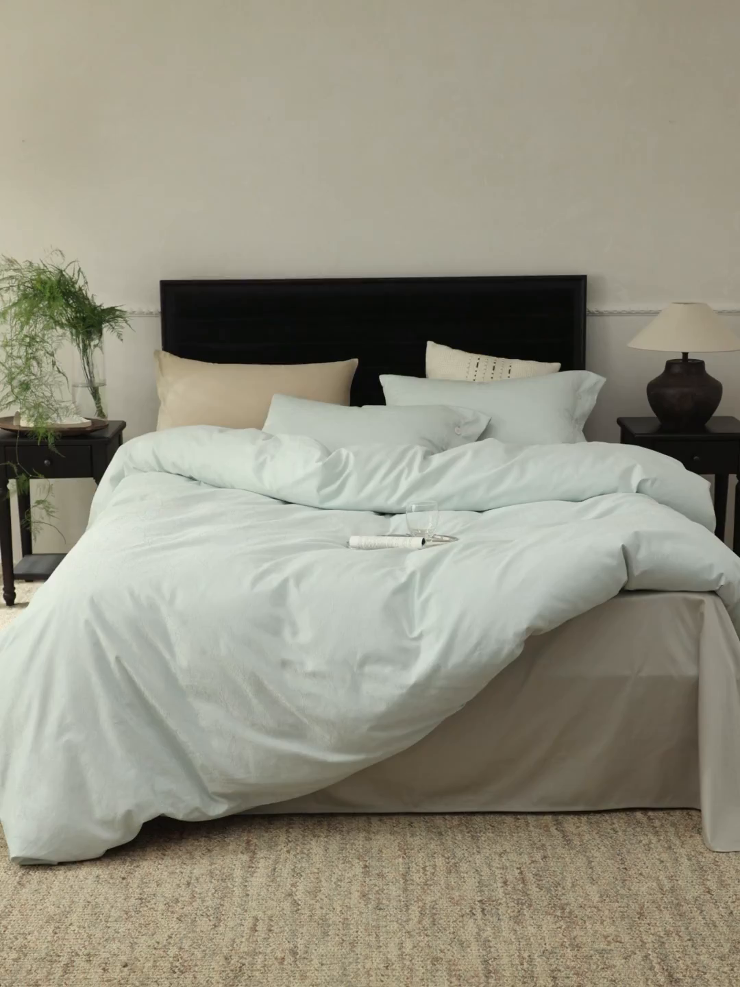 91家纺网 家纺一手货源 找家纺 ONE TWO ONE 121 【控价商品】【提供买家秀】2026新款100s长绒棉提花款四件套全棉床上用品结婚四件套 时光清浅