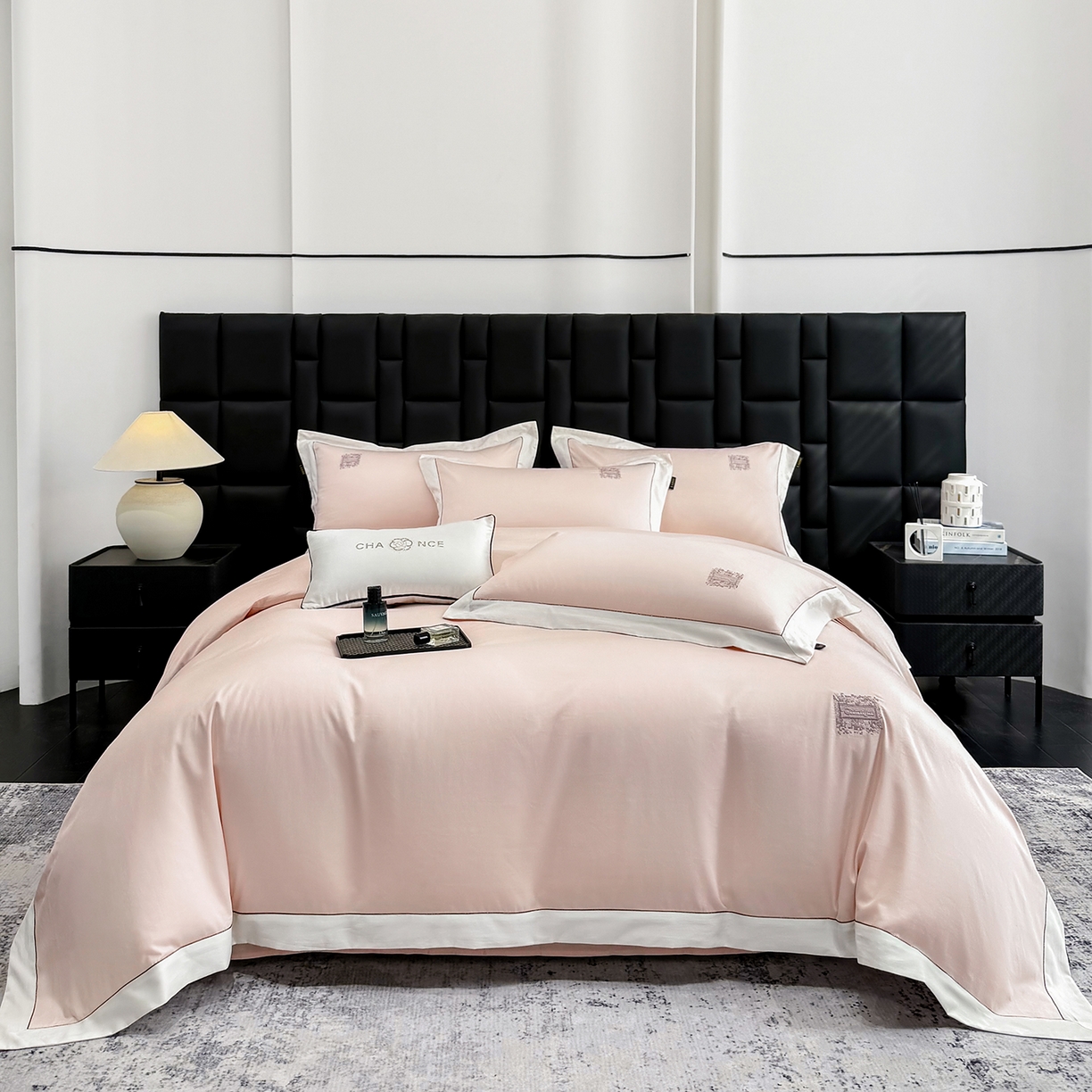 91家纺网 家纺一手货源 找家纺 （总）欣宜家纺 2026新款A类100支全棉纯棉50x50s埃及贡缎长绒棉刺绣绣花四件套-仙本娜（控价 券后标准不低于288元）