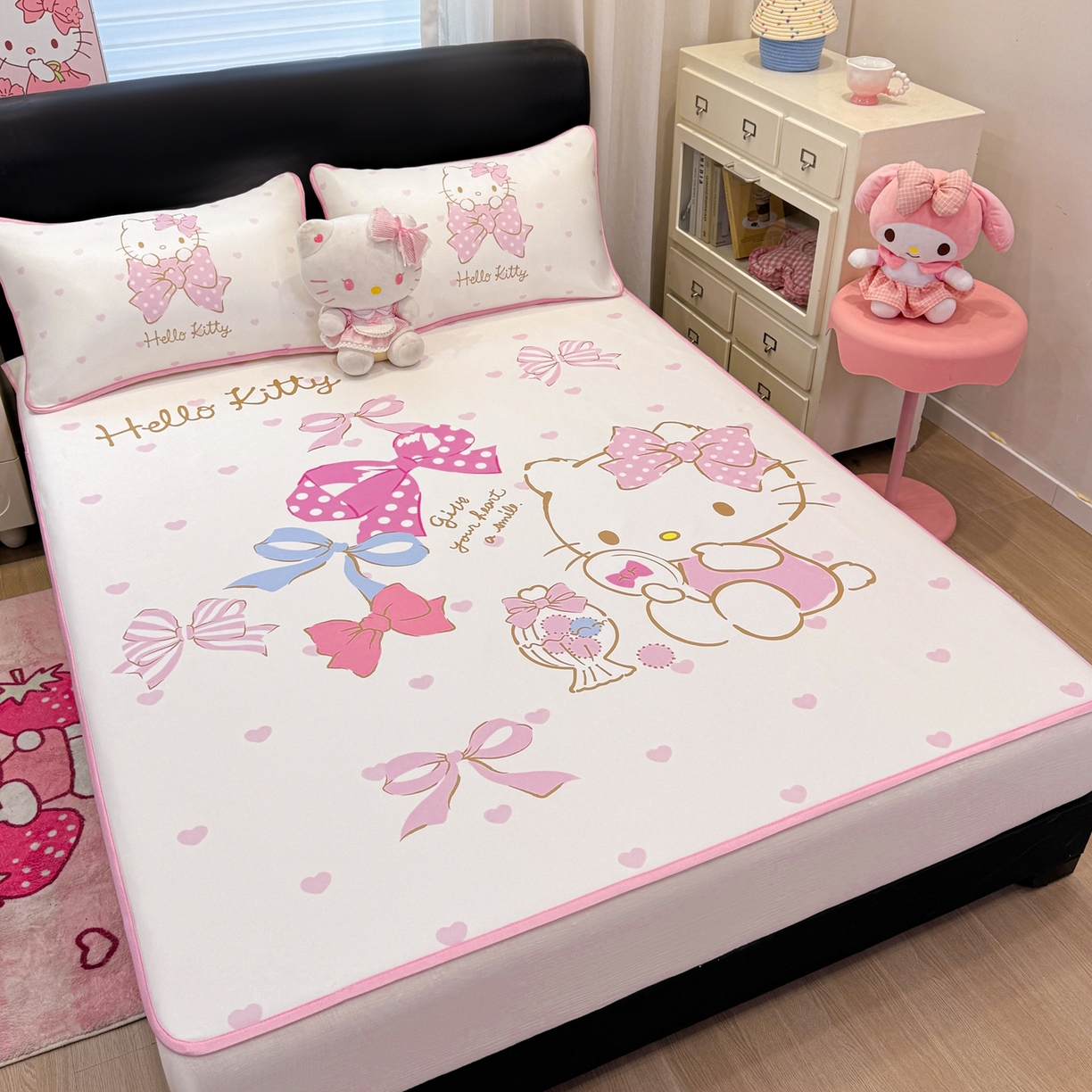 91家纺网 家纺一手货源 找家纺 （总）博雅 2026三丽鸥大阪A类小冰皮数码印花凉席