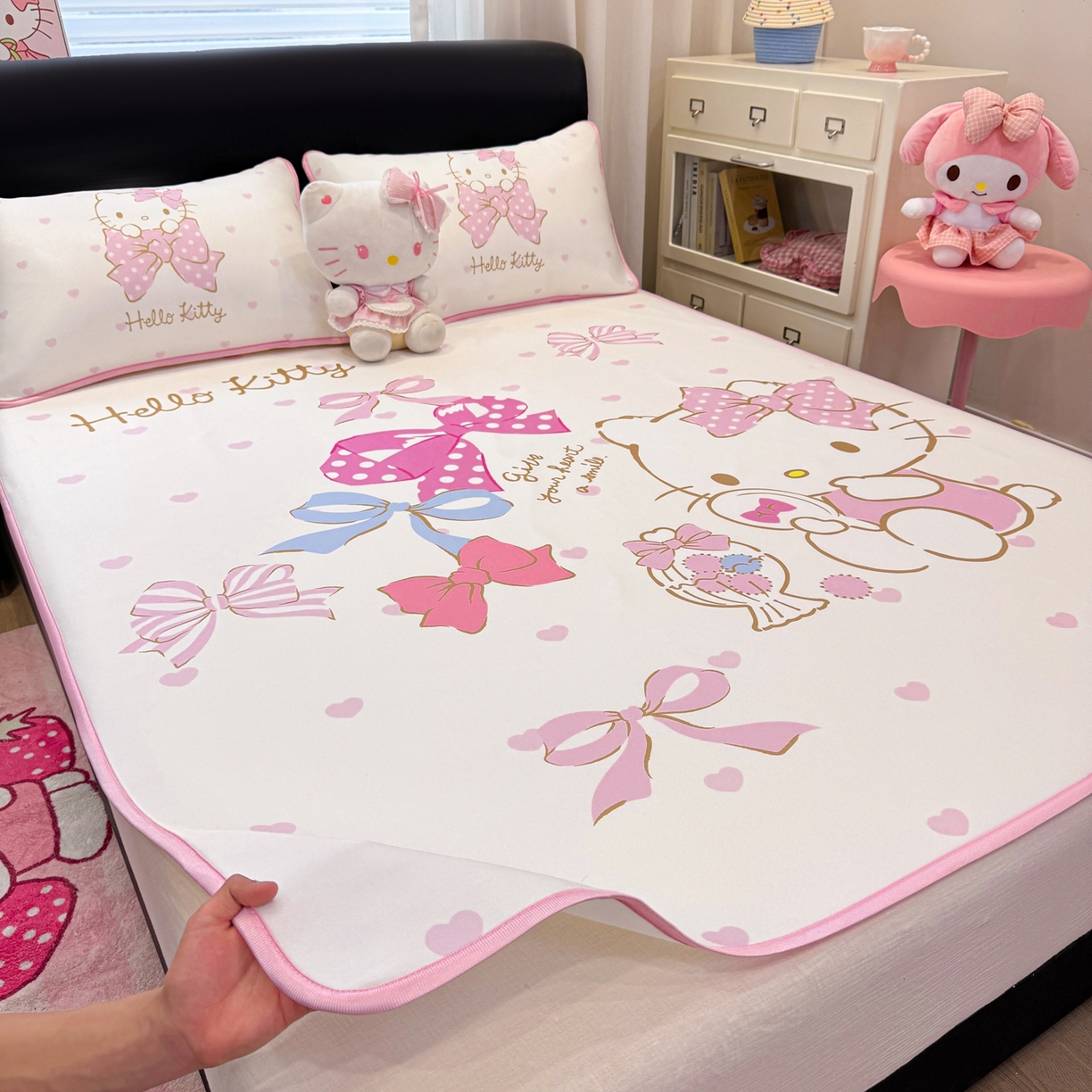 91家纺网 家纺一手货源 找家纺 （总）博雅 2026三丽鸥大阪A类小冰皮数码印花凉席