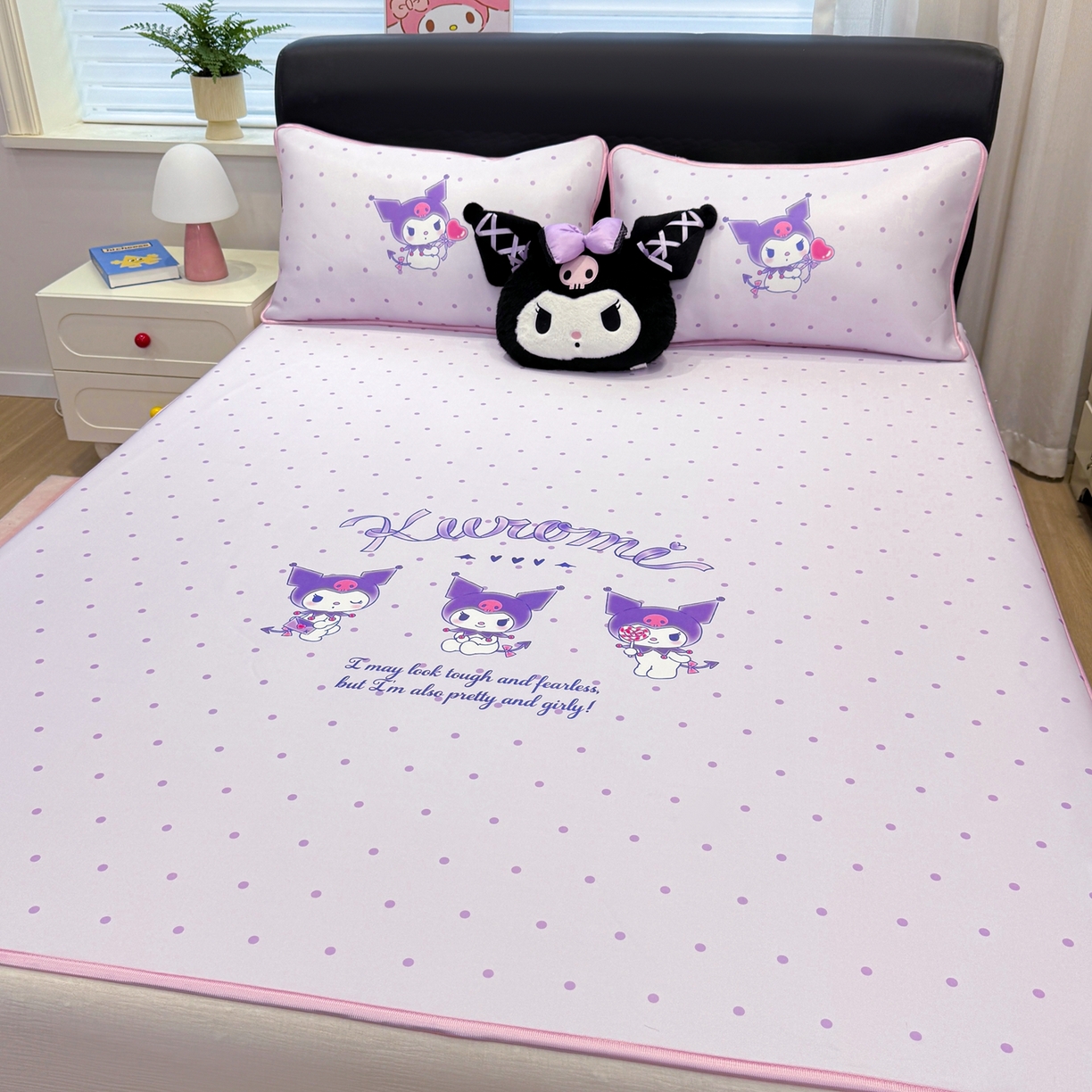 91家纺网 家纺一手货源 找家纺 博雅 2026三丽鸥大阪A类小冰皮数码印花凉席 小冰皮凉席-调皮库洛米