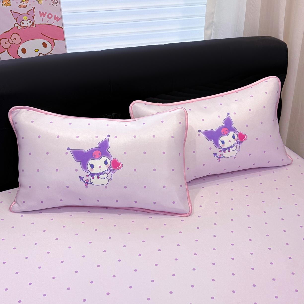 91家纺网 家纺一手货源 找家纺 博雅 2026三丽鸥大阪A类小冰皮数码印花凉席 小冰皮凉席-调皮库洛米